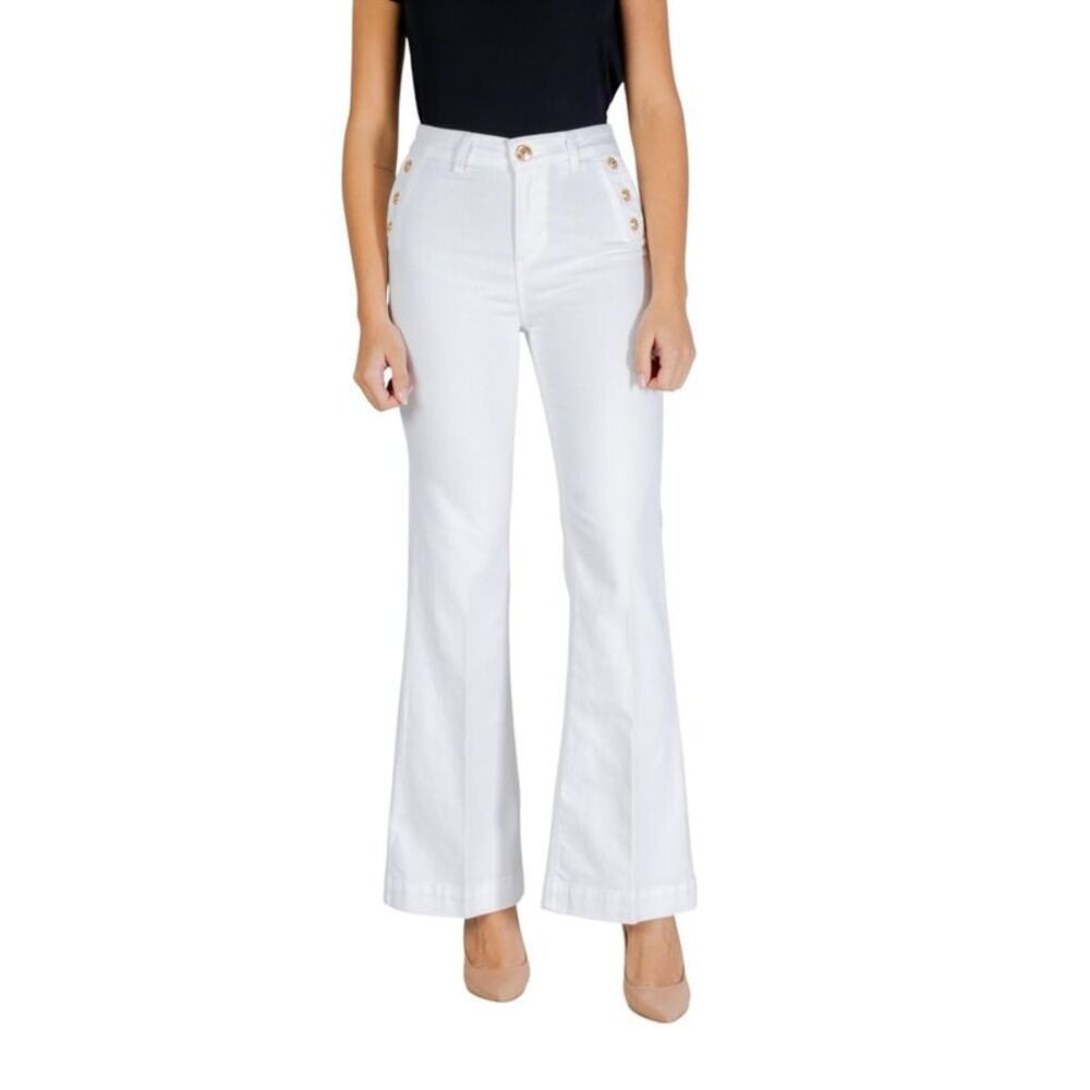 Liu Jo White Cotton Flared Women's Jeans